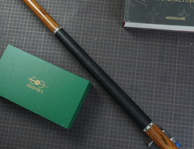 Bọc cơ da bò thường đen cho chuôi Peri