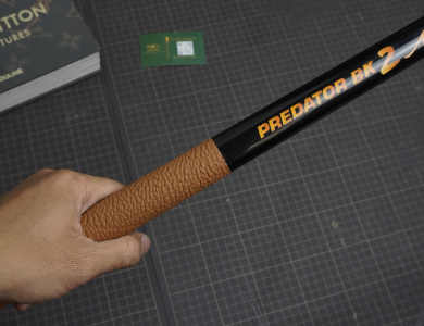 Bọc cơ da Togo nâu gold cho chuôi Predator