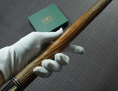 Bọc cơ da kỳ đà hoa nâu-đen cho chuôi JF, Dufferin, Universal