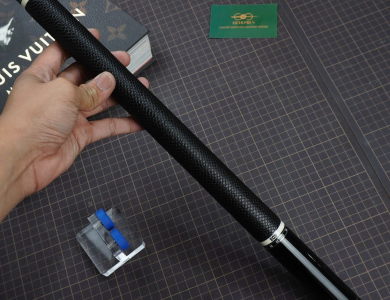 Bọc cơ da rắn Karung đen cho chuôi Mezz EC9