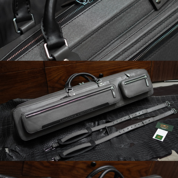 Bao cơ bida da bò vân Taiga Cue Case - Soft - 4x8