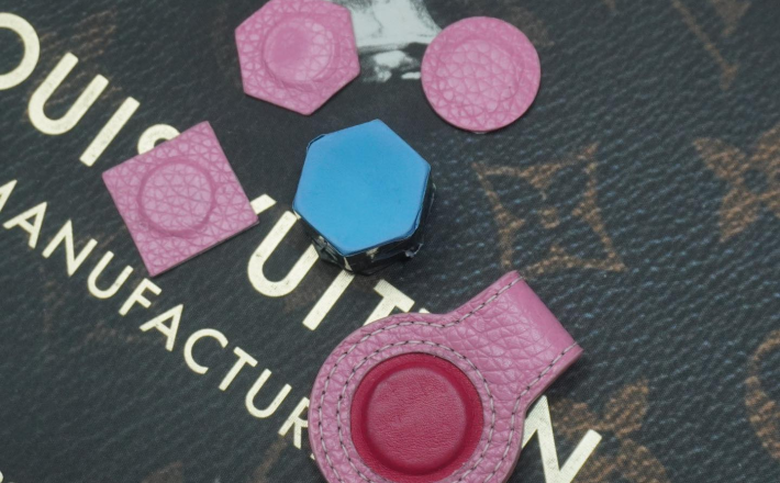 Kẹp lơ bida - Tròn - Da bò hồng