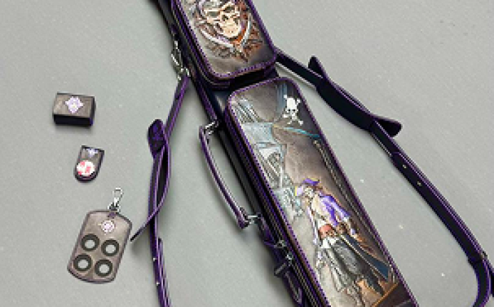 Bao cơ bida chủ đề Cướp biển H&Homies Cue Case - Hard - 3x5