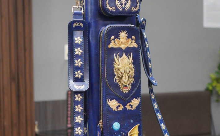 Bao cơ bida chủ đề Rồng phương Tây H&Homies Cue Case - Hard - 4x5