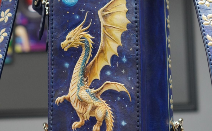 Bao cơ bida chủ đề Rồng phương Tây H&Homies Cue Case - Hard - 4x5