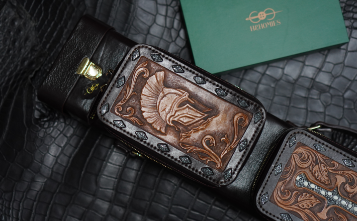 Bao cơ bida chủ đề Sparta Cue Case - Hard - 3x5