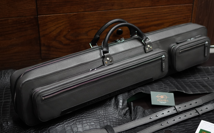 Bao cơ bida da bò vân Taiga Cue Case - Soft - 4x8