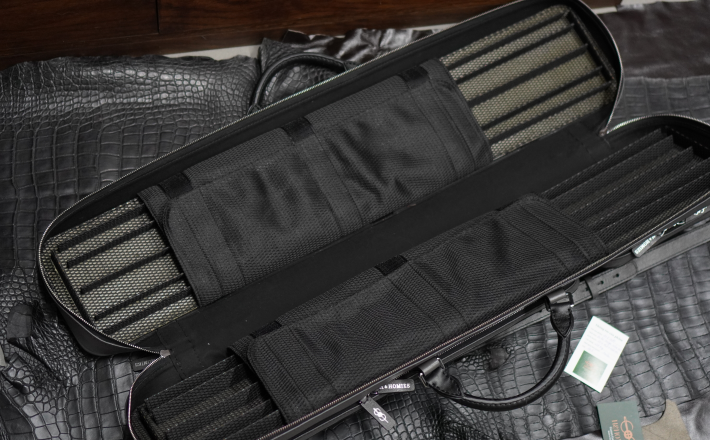 Bao cơ bida da bò vân Taiga Cue Case - Soft - 4x8