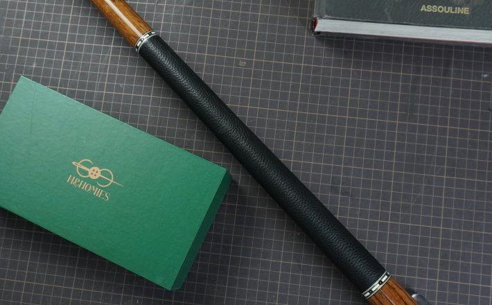 Bọc cơ da bò thường đen cho chuôi Peri