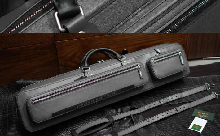 Bao cơ bida da bò vân Taiga Cue Case - Soft - 4x8
