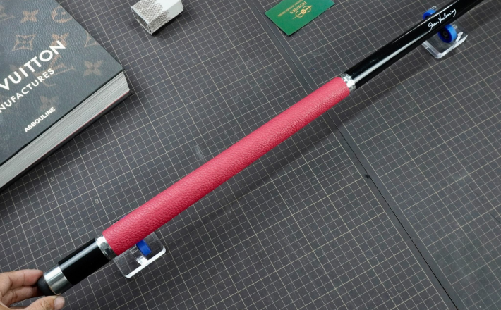 Bọc cơ da Togo hồng cho chuôi Cuetec