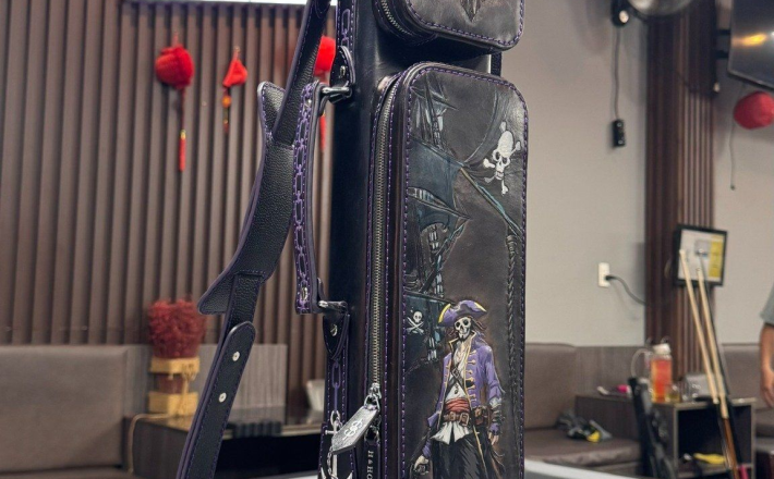 Bao cơ bida chủ đề Cướp biển H&Homies Cue Case - Hard - 3x5