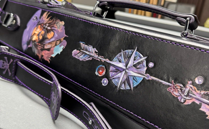 Bao cơ bida chủ đề Cướp biển H&Homies Cue Case - Hard - 3x5