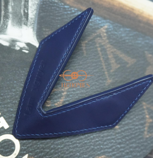 Kẹp lơ bida - Đôi cánh - Da bò xanh dương