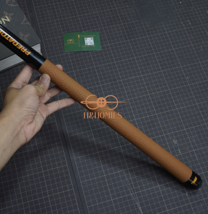 Bọc cơ da Togo nâu gold cho chuôi Predator